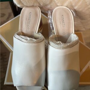 Kenneth Cole Women's Cream Mules